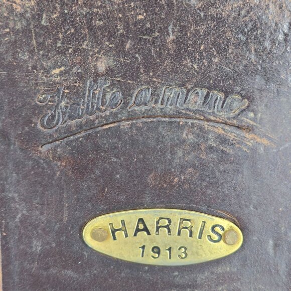 Harris 1913 Handmade Dress Shoes Mens size 8.5 Brown Suede Leather Penny Loafers - Picture 9 of 11